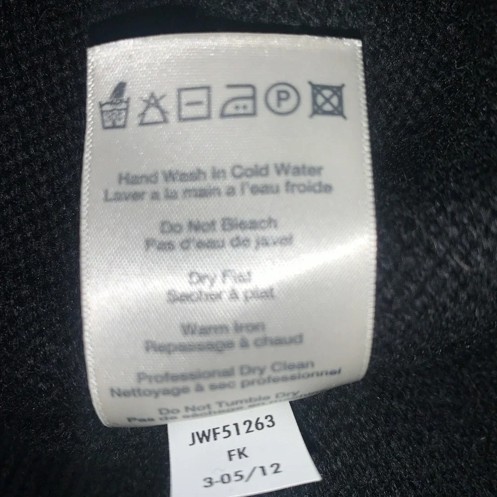 Merrell Womens Sweater Dress Medium Black Wool Blend Scoop Neck Ribbed Waist - Picture 11 of 11